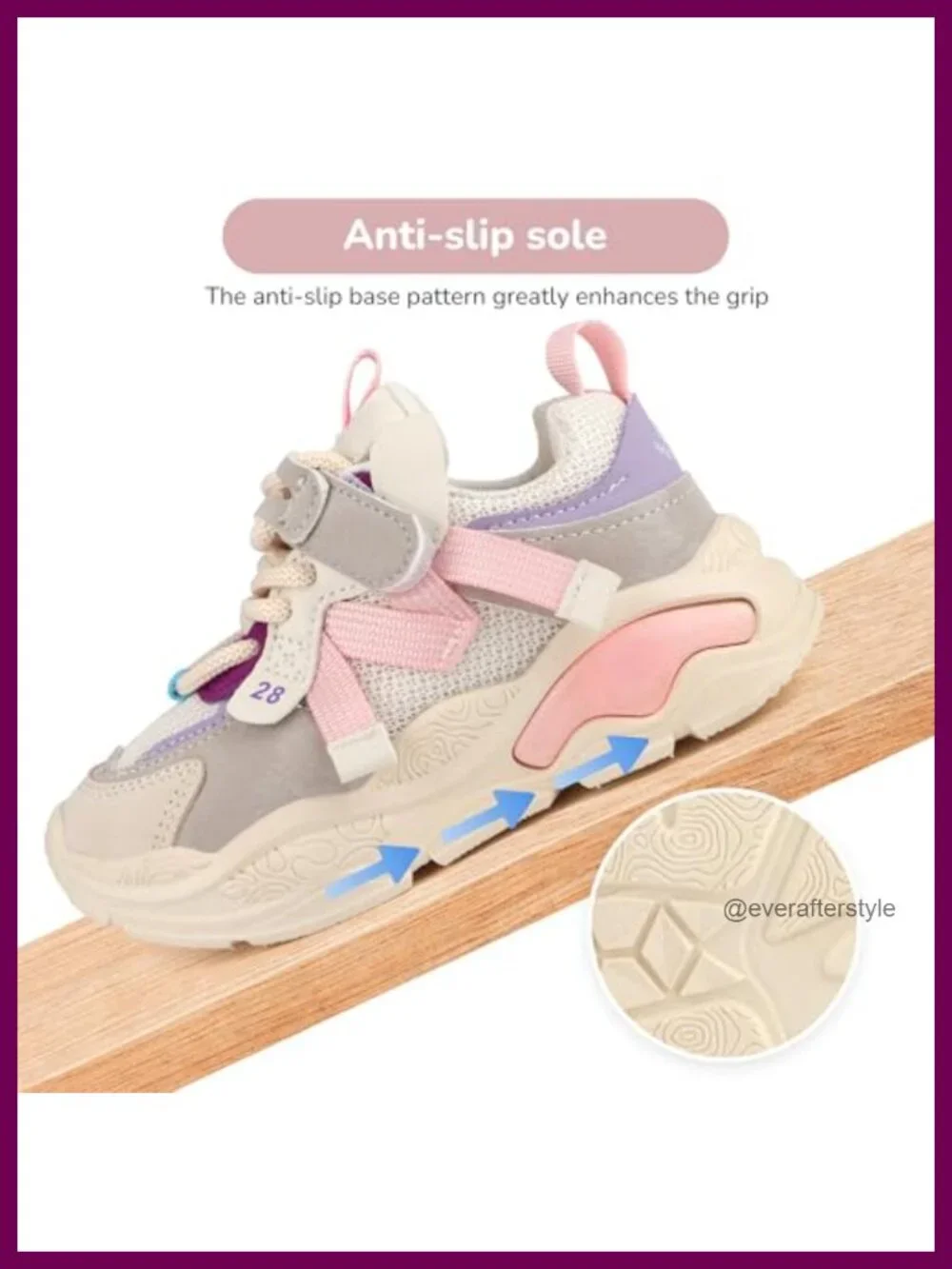 Toddler Girls Boys Chunky Sneakers Athletic Sports Shoes Non-Slip Soft Fashion